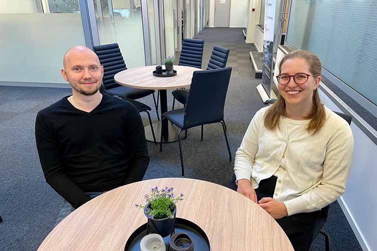 Kristoffer and Helene, our two new employees. 